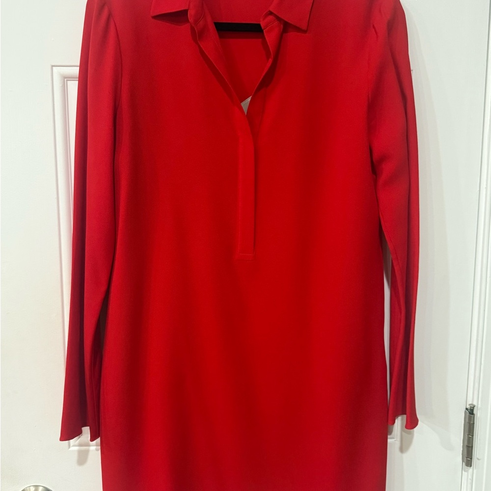 Theory Red Asymmetrical Dress